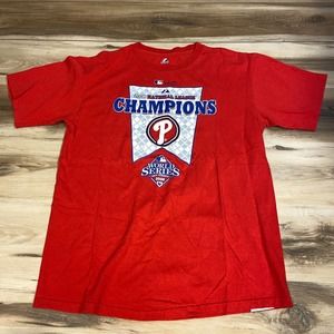 Philadelphia Phillies T Shirt Mens Large 2008 National League World Series